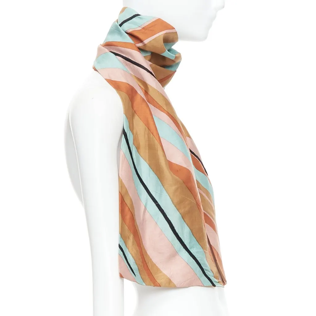 Dries Van Noten Printed Silk Scarf MultiColor Silk Good - Model View