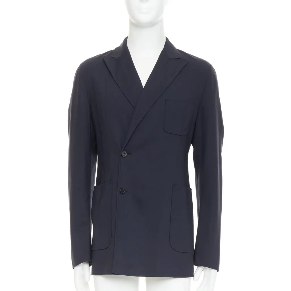 Raf Simons Black Wool Coat Black Wool Very good - Front View