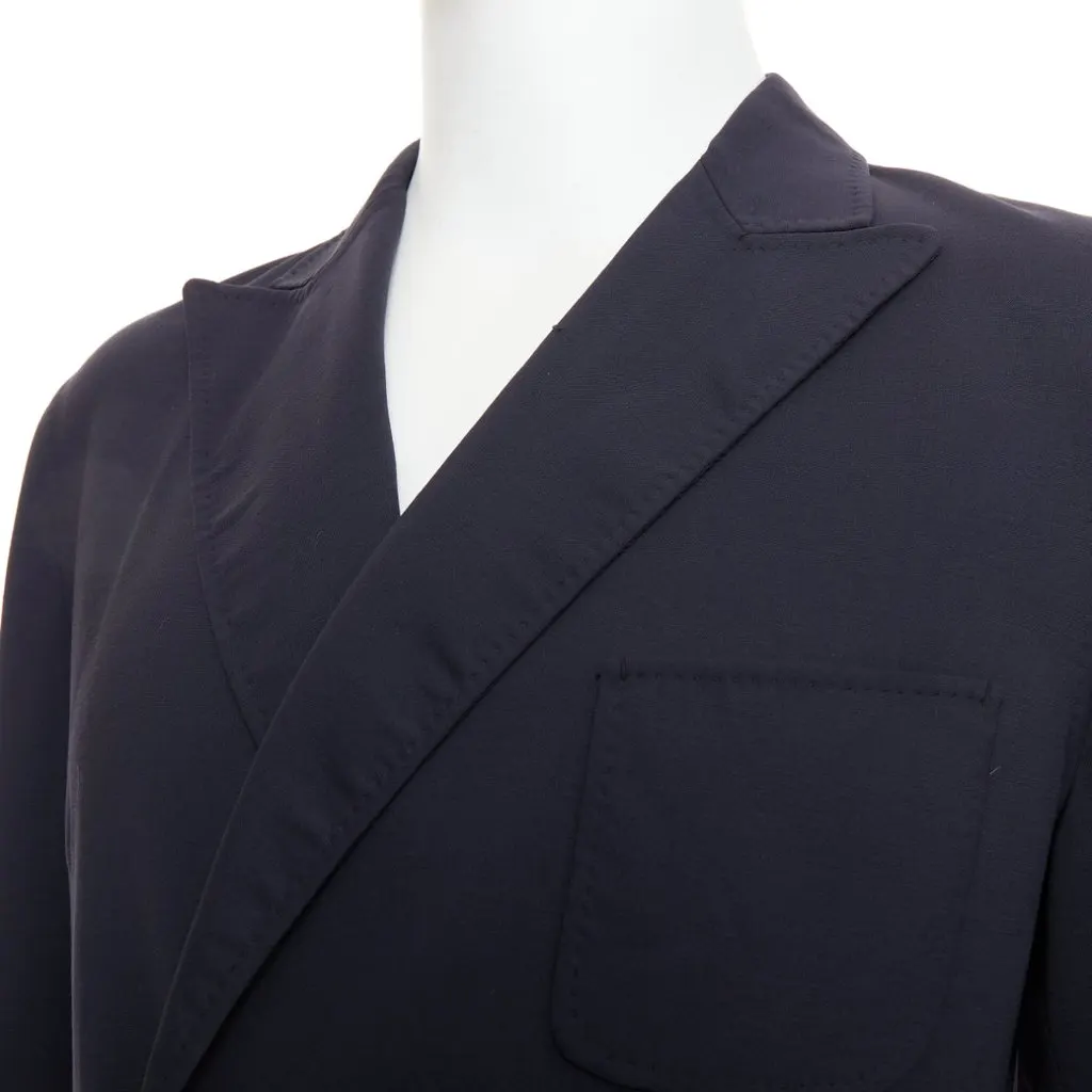 Raf Simons Black Wool Coat Black Wool Very good - Back View