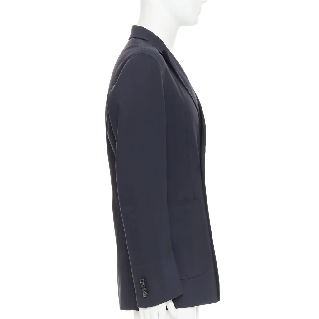 Raf Simons Black Wool Coat Black Wool Very good - Model View
