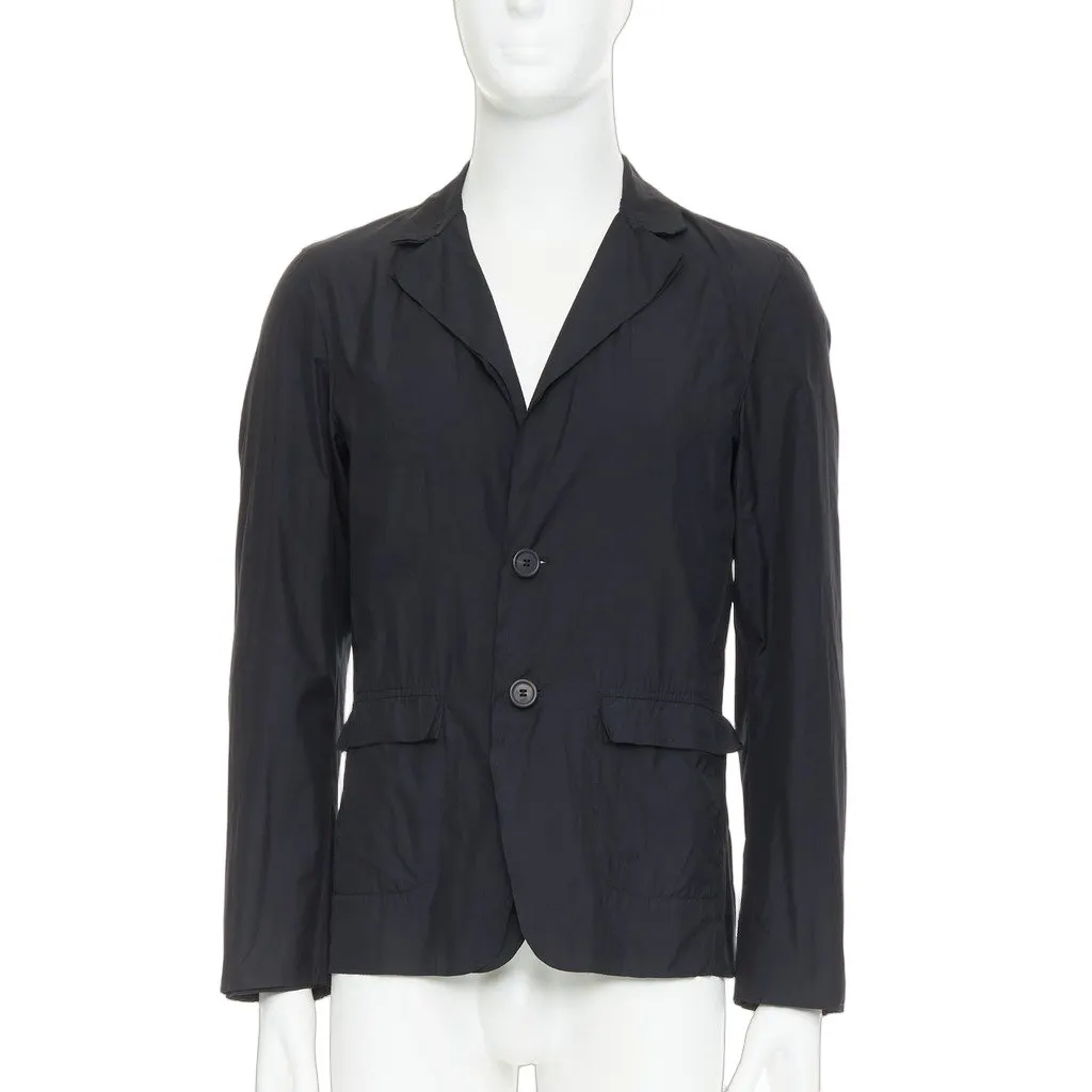 Lanvin Black Polyester Jacket Black Polyester Good - Front View