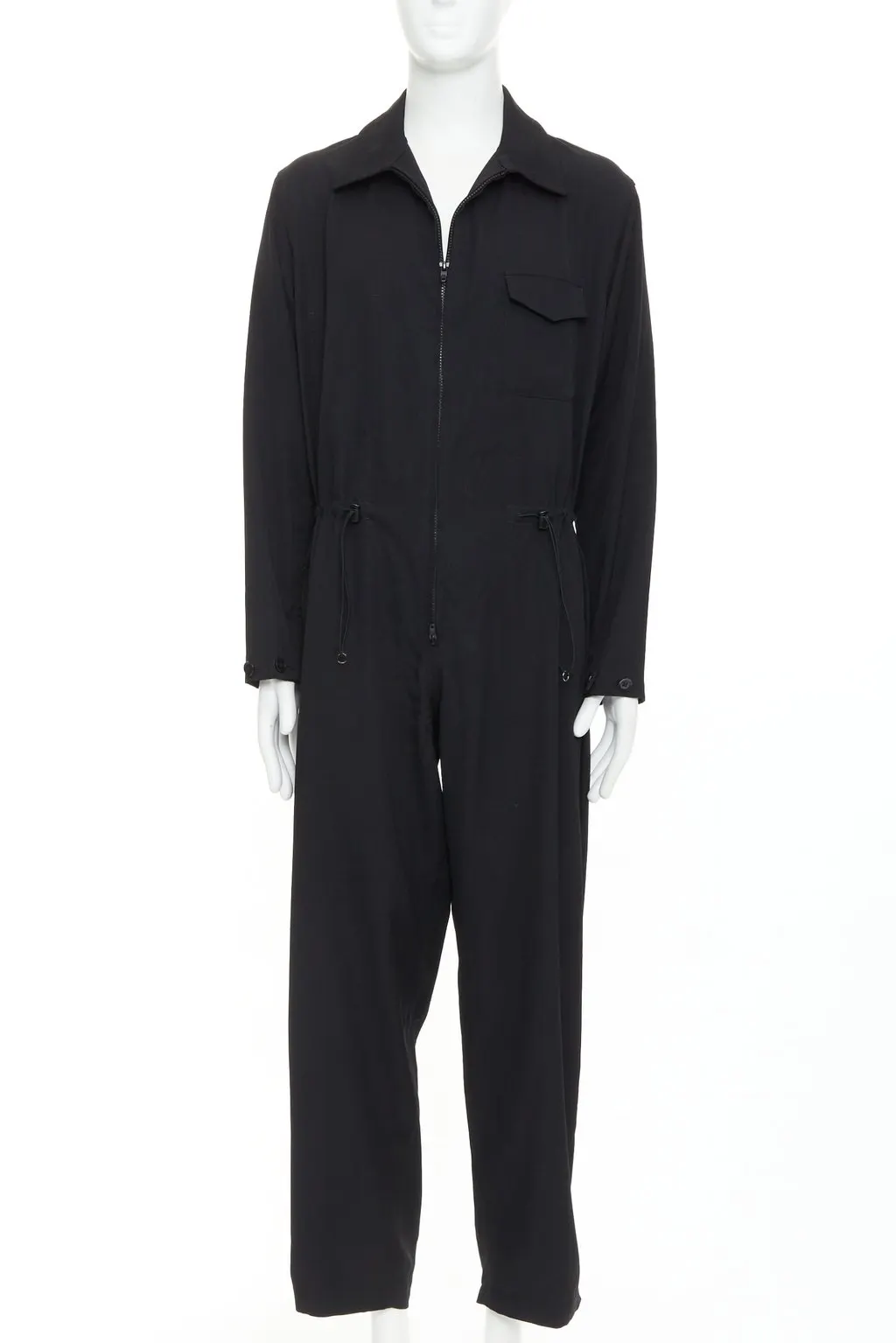 Yohji Yamamoto Black Wool Trouser Black Wool Very good - Front View