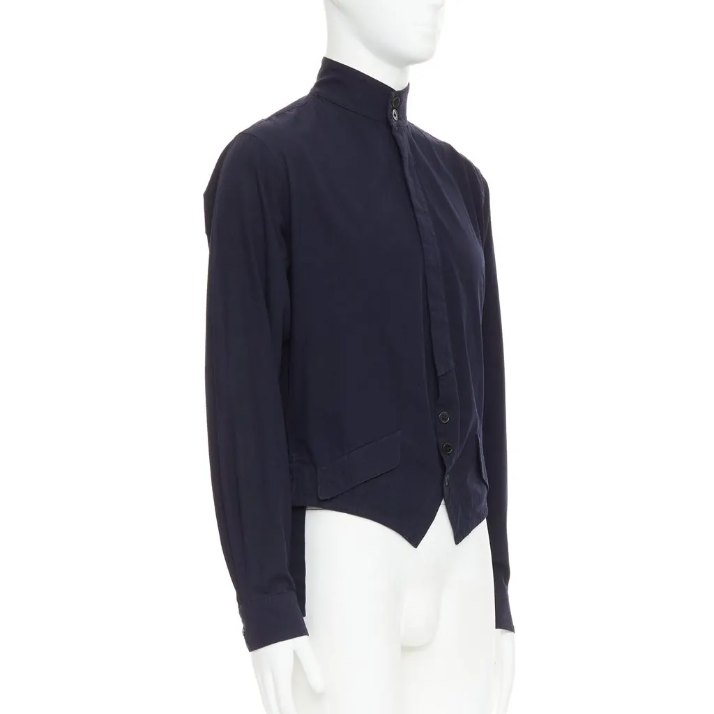 Yohji Yamamoto Navy Cotton Shirt Navy Cotton Good - Inside View