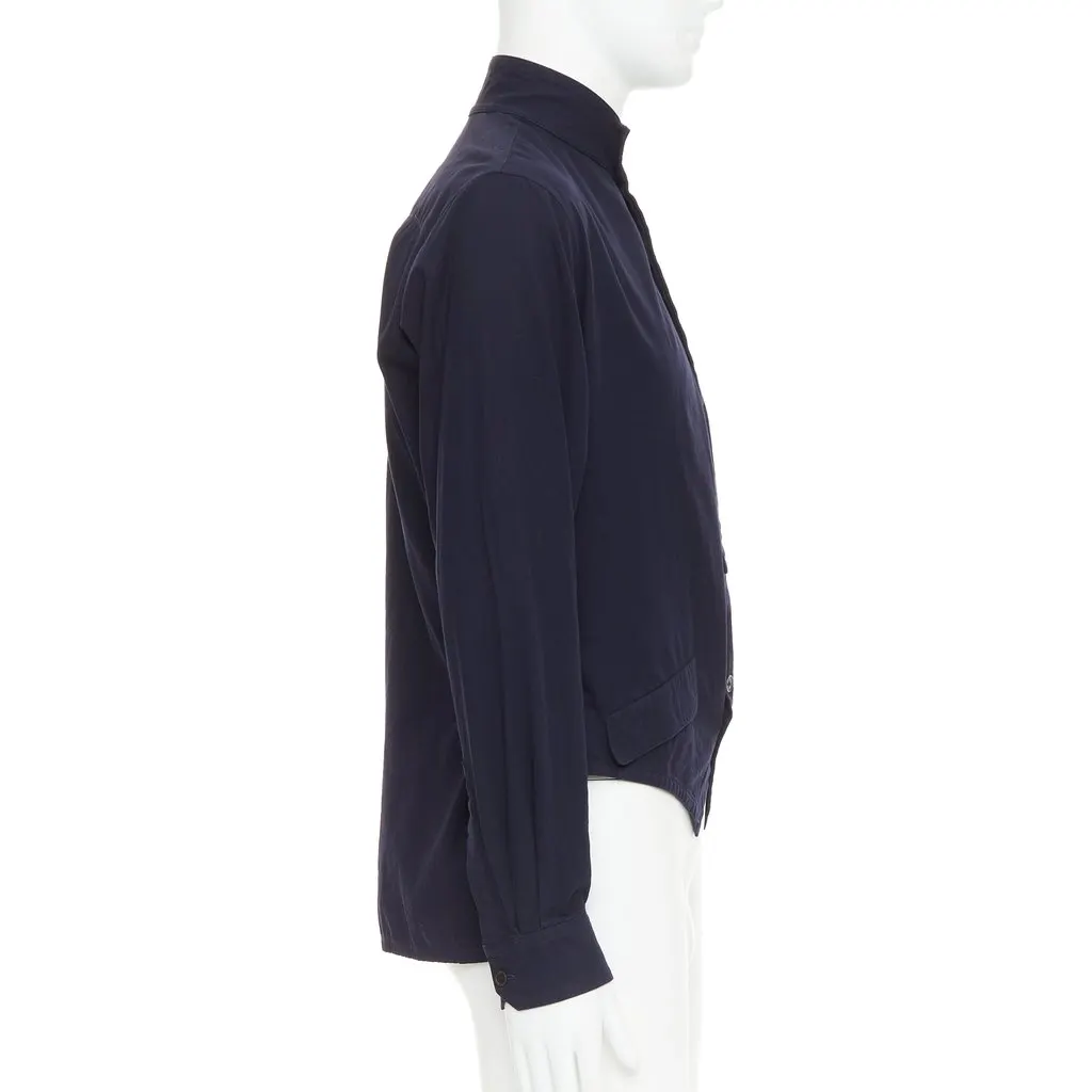 Yohji Yamamoto Navy Cotton Shirt Navy Cotton Good - Model View