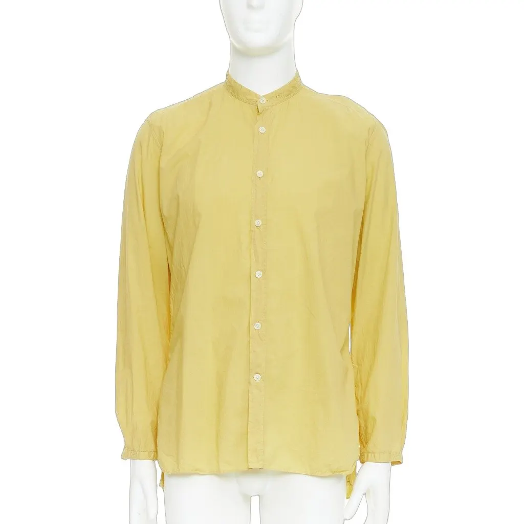 Lanvin Yellow Cotton Shirt Yellow Cotton Good - Front View