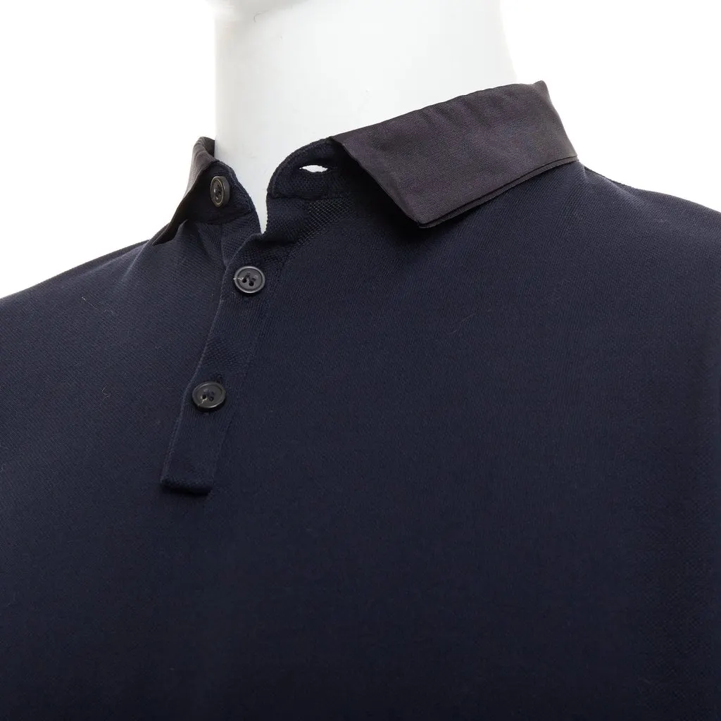 Lanvin Navy Cotton Shirt Navy Cotton Very good - Back View
