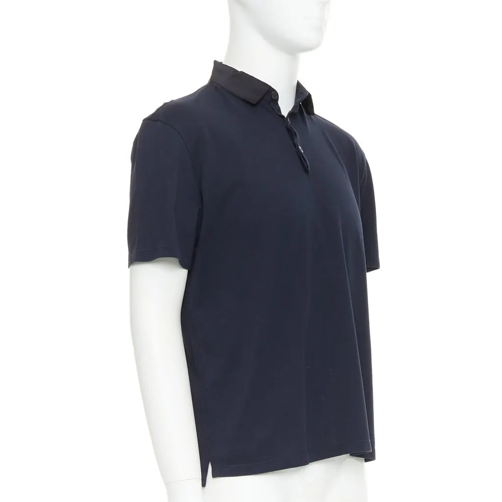 Lanvin Navy Cotton Shirt Navy Cotton Very good - Inside View