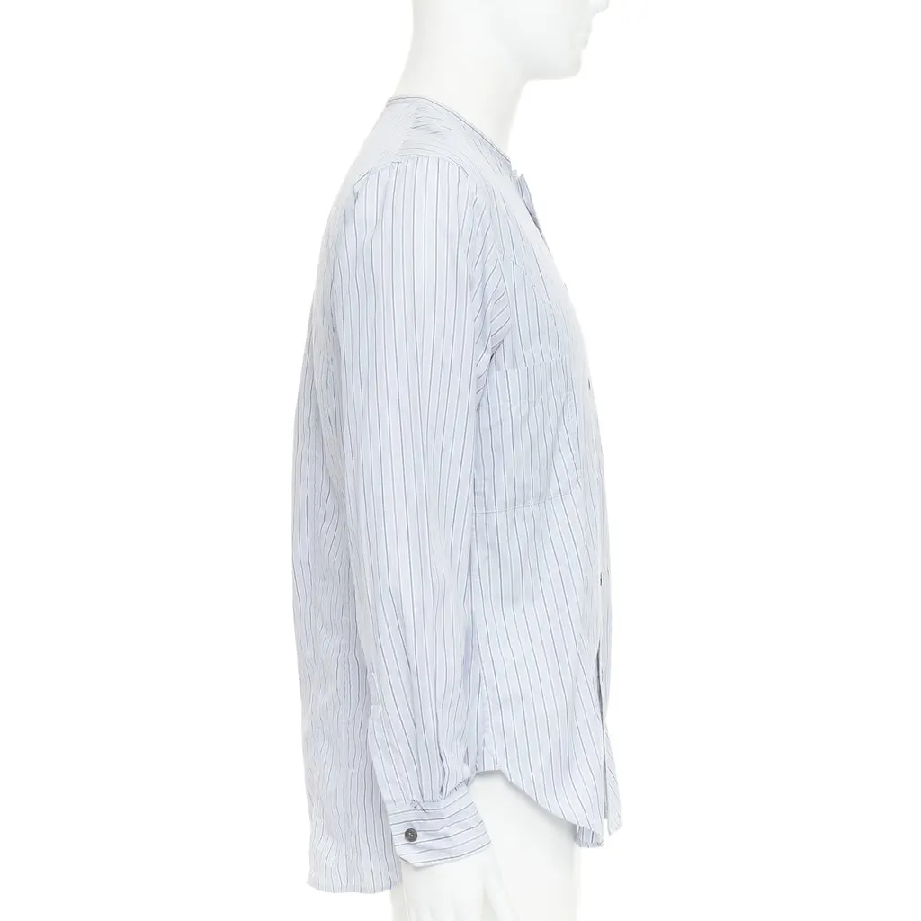 Yohji Yamamoto Blue Cotton Shirt Blue Cotton Good - Model View