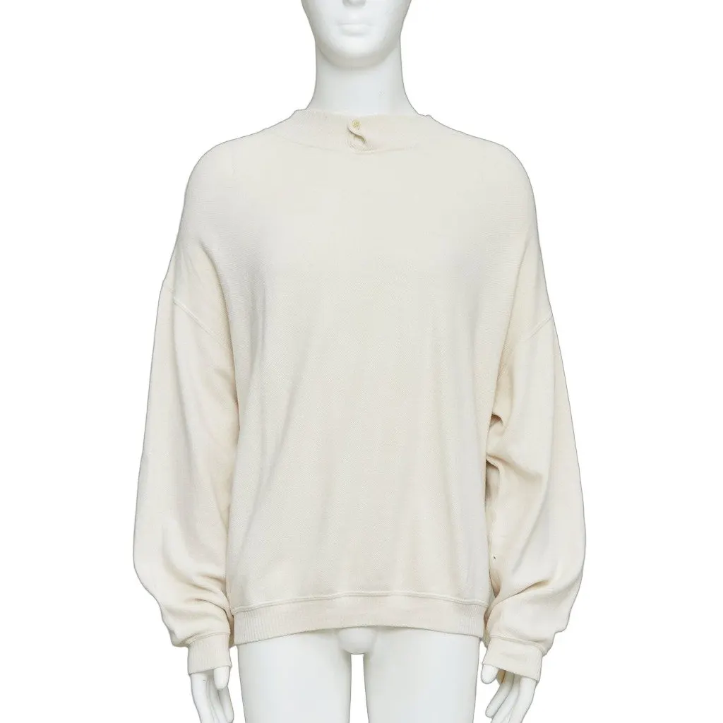 Giorgio Armani Ecru Wool Knitwear Ecru Wool Good - Front View