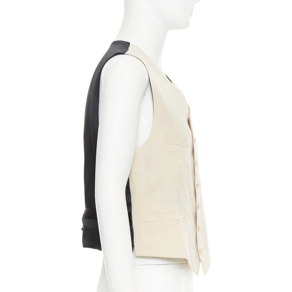 Yohji Yamamoto Beige Wool Coat Beige Wool Fair - Model View