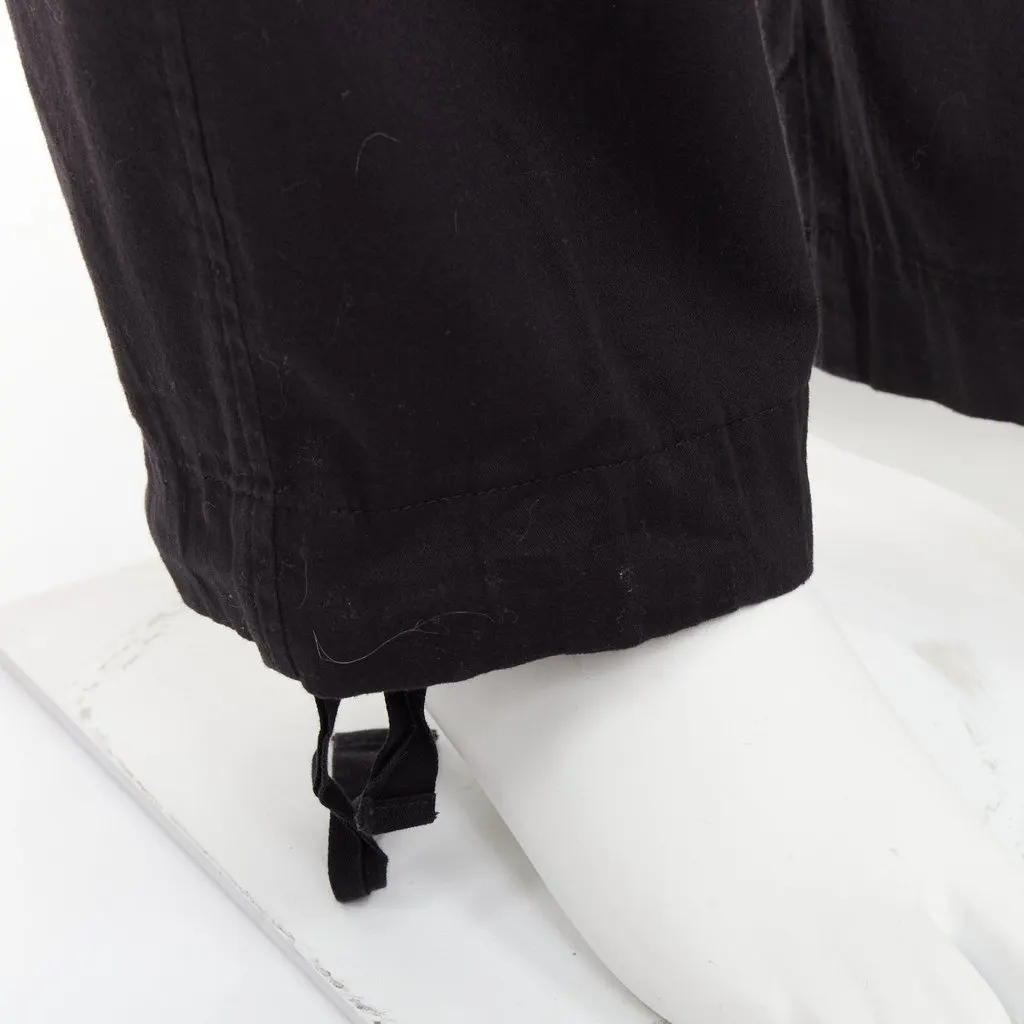 Yohji Yamamoto Black Cotton Trouser Black Cotton Fair - Back View