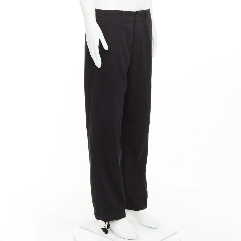 Yohji Yamamoto Black Cotton Trouser Black Cotton Fair - Inside View