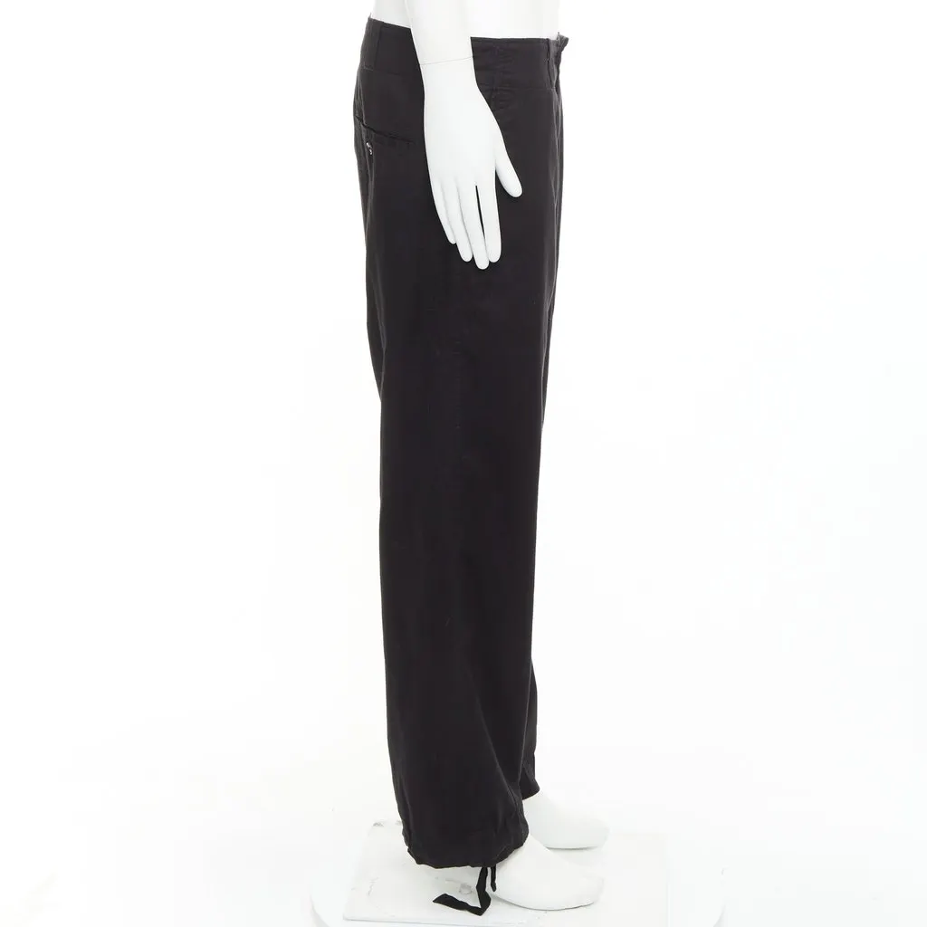 Yohji Yamamoto Black Cotton Trouser Black Cotton Fair - Model View