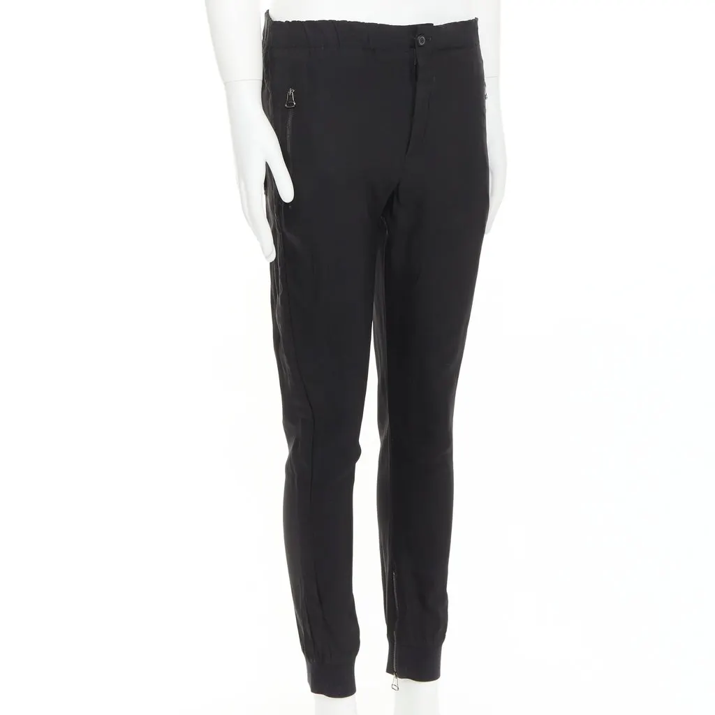 Lanvin Black Viscose Trouser Black Viscose Good - Inside View