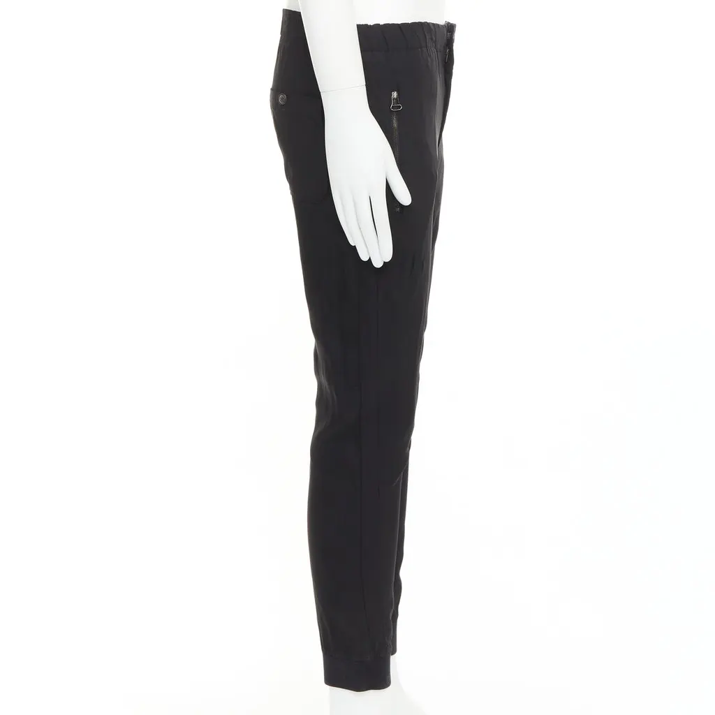 Lanvin Black Viscose Trouser Black Viscose Good - Model View