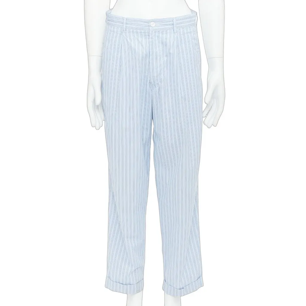 Comme des Garçons Blue Cotton Trouser Blue Cotton Fair - Front View