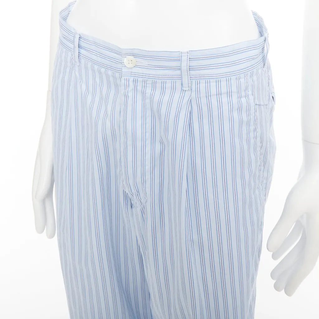Comme des Garçons Blue Cotton Trouser Blue Cotton Fair - Back View