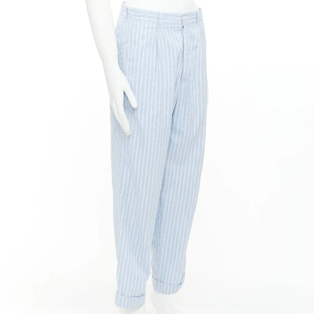 Comme des Garçons Blue Cotton Trouser Blue Cotton Fair - Inside View