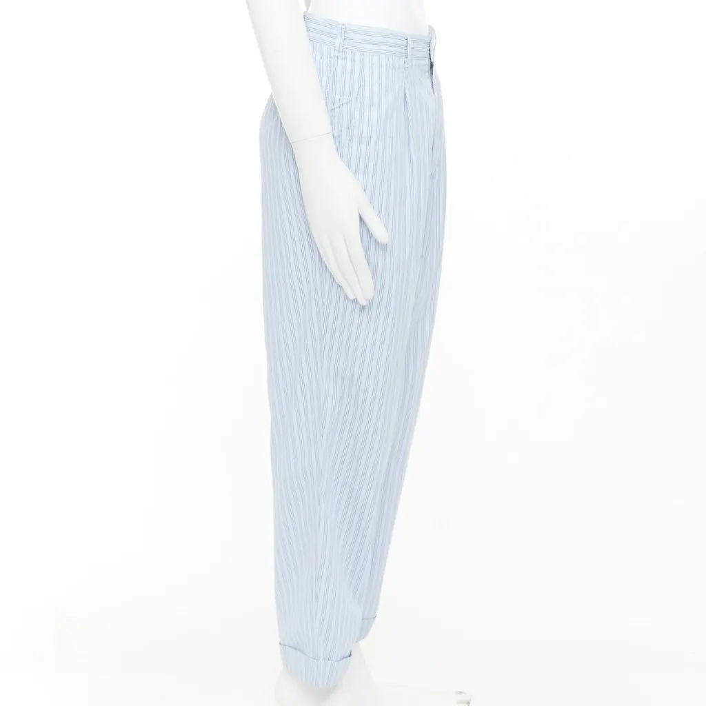 Comme des Garçons Blue Cotton Trouser Blue Cotton Fair - Model View