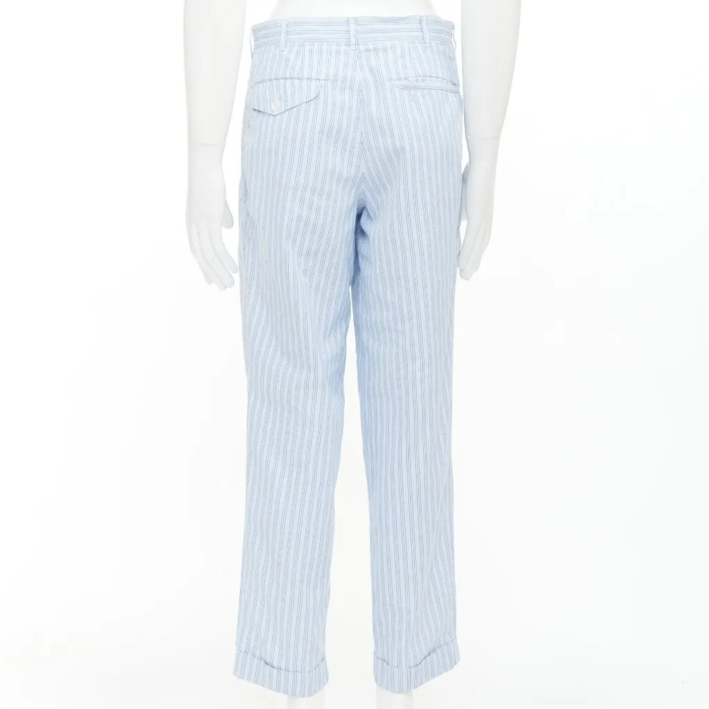 Comme des Garçons Blue Cotton Trouser Blue Cotton Fair - Box View