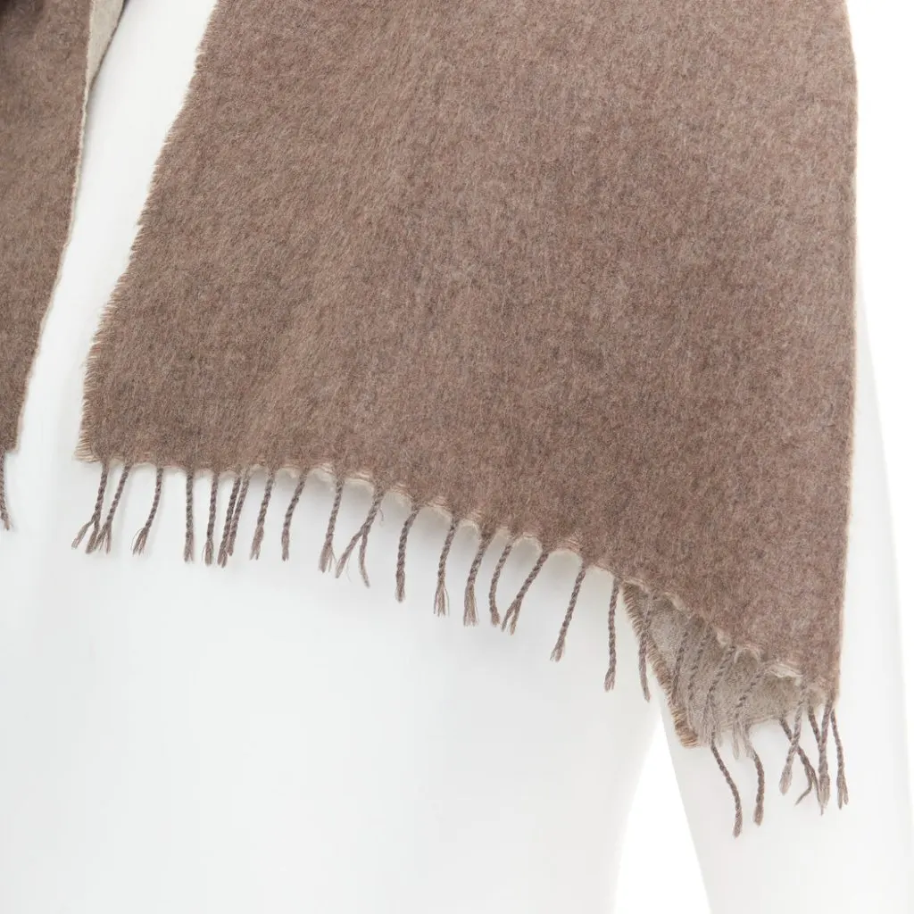 Hermès Brown Cashmere Pocket square Brown Cashmere Fair - Back View