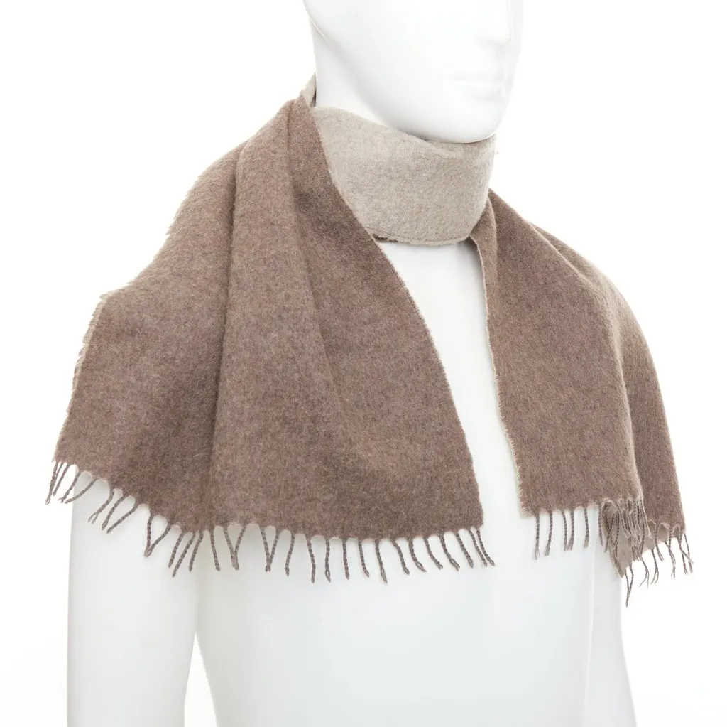 Hermès Brown Cashmere Pocket square Brown Cashmere Fair - Inside View