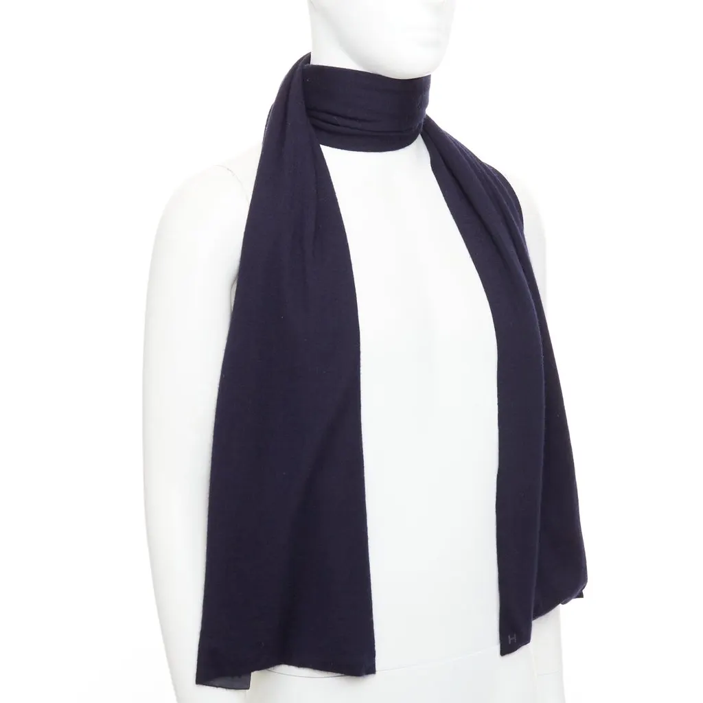 Hermès Navy Cashmere Pocket square Navy Cashmere Good - Inside View