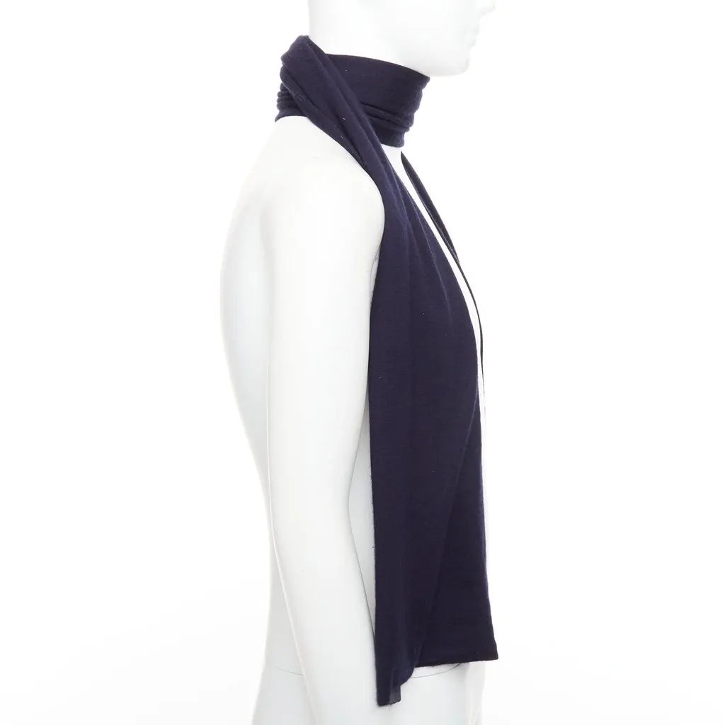 Hermès Navy Cashmere Pocket square Navy Cashmere Good - Model View
