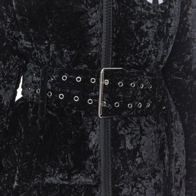 Versus Black Velvet Puffer Jacket Black Velvet Never worn, with tag - Back View