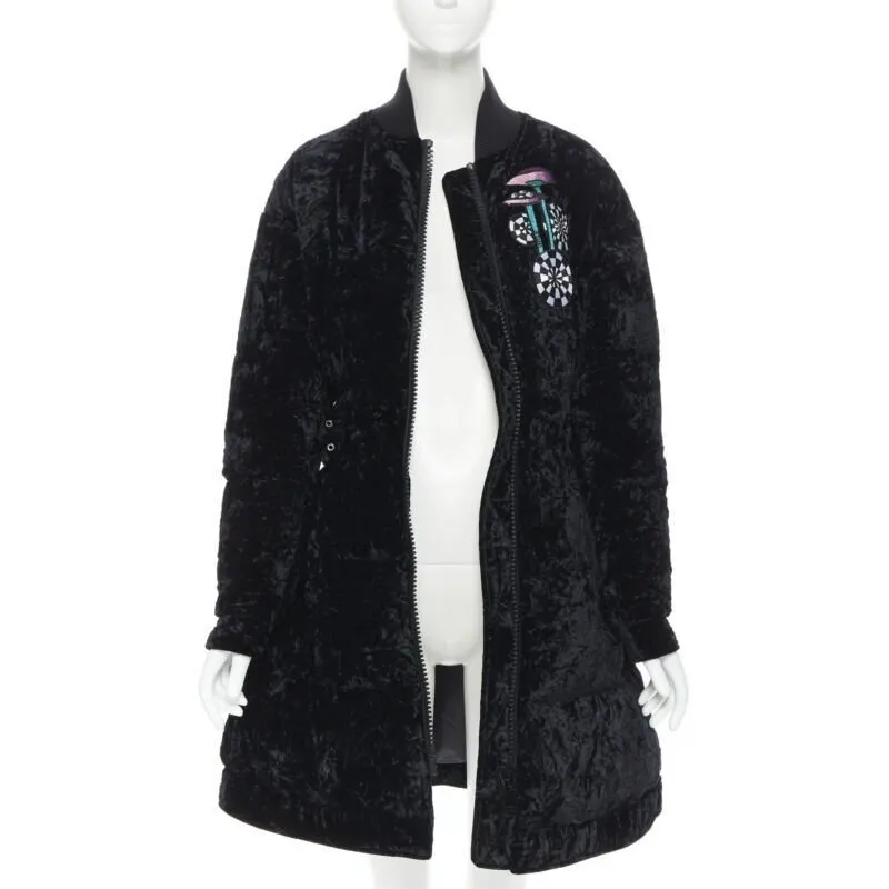 Versus Black Velvet Puffer Jacket Black Velvet Never worn, with tag - Model View
