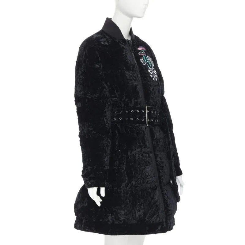 Versus Black Velvet Puffer Jacket Black Velvet Never worn, with tag - Box View