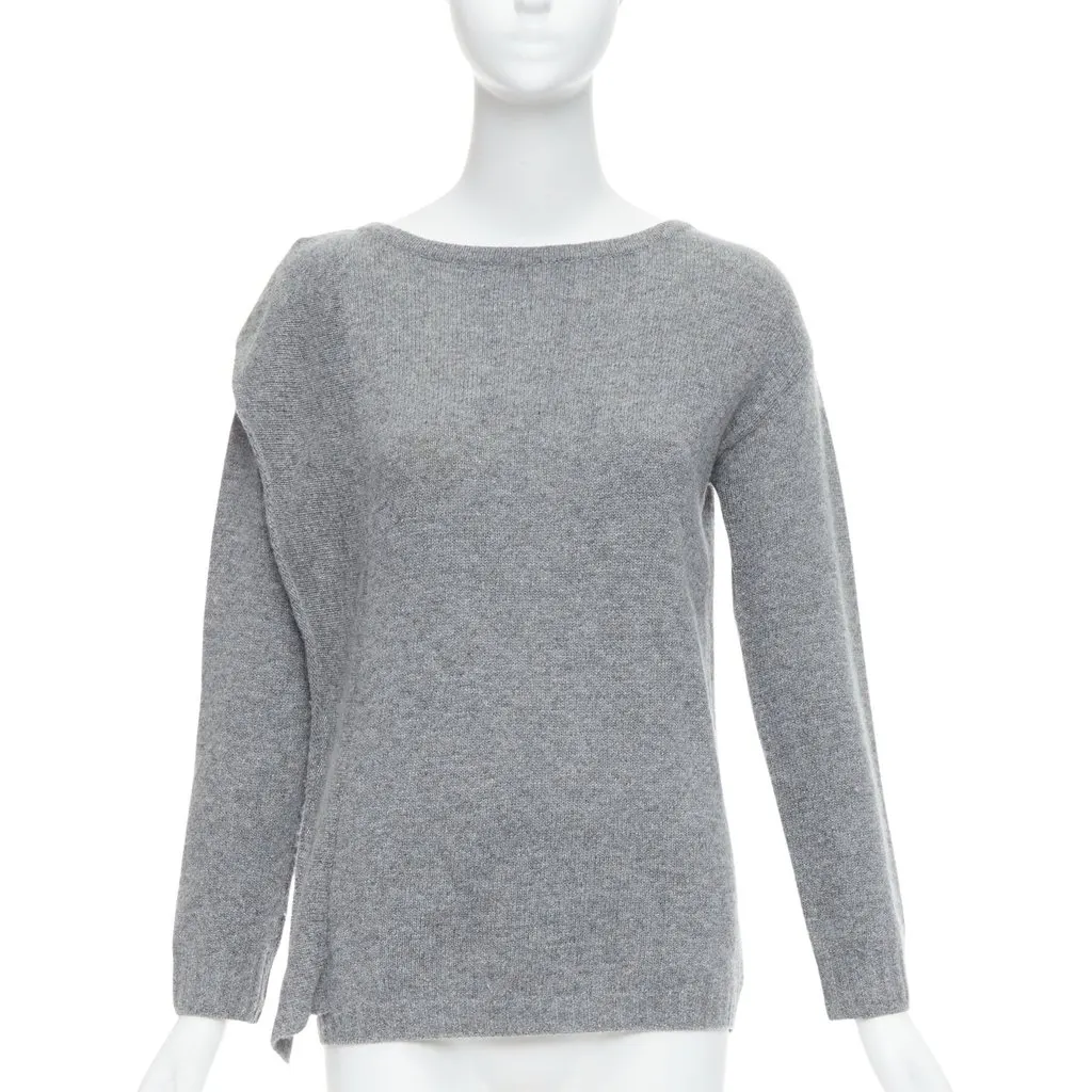 Prada Asymmetric Panel Sweater Grey Fair - Front View