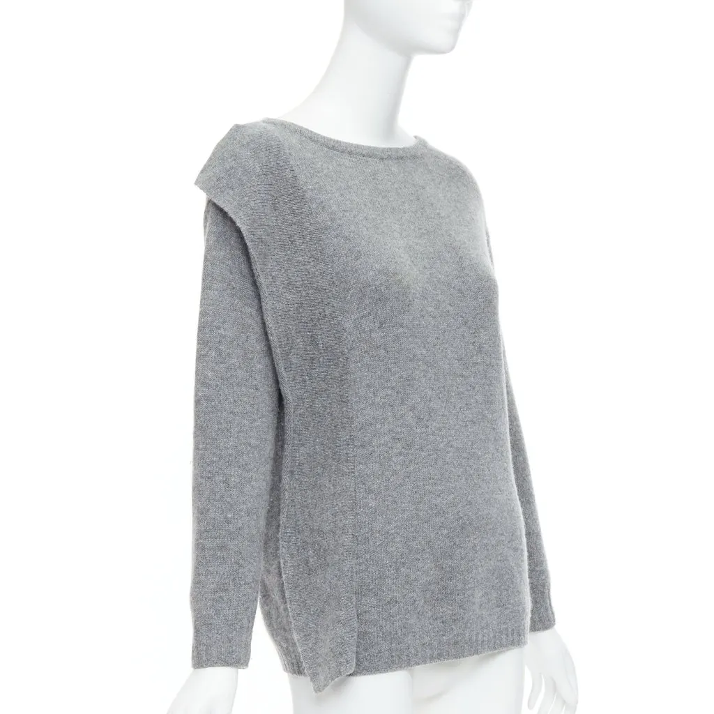 Prada Asymmetric Panel Sweater Grey Fair - Inside View