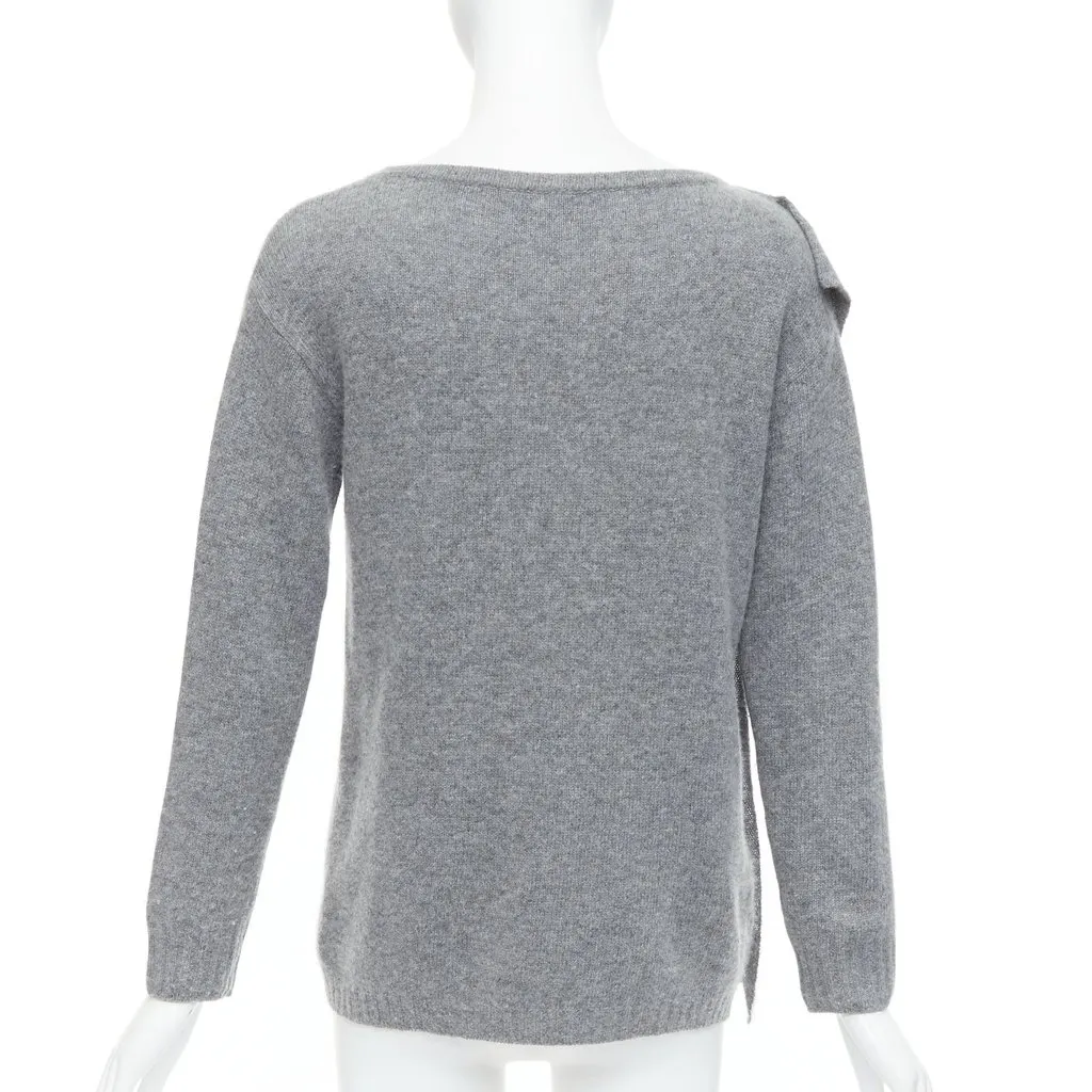 Prada Asymmetric Panel Sweater Grey Fair - Box View