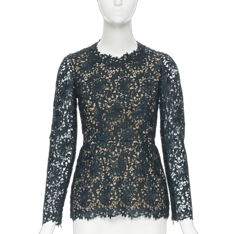 Stella McCartney Lace top Green Lace Never worn - Front View