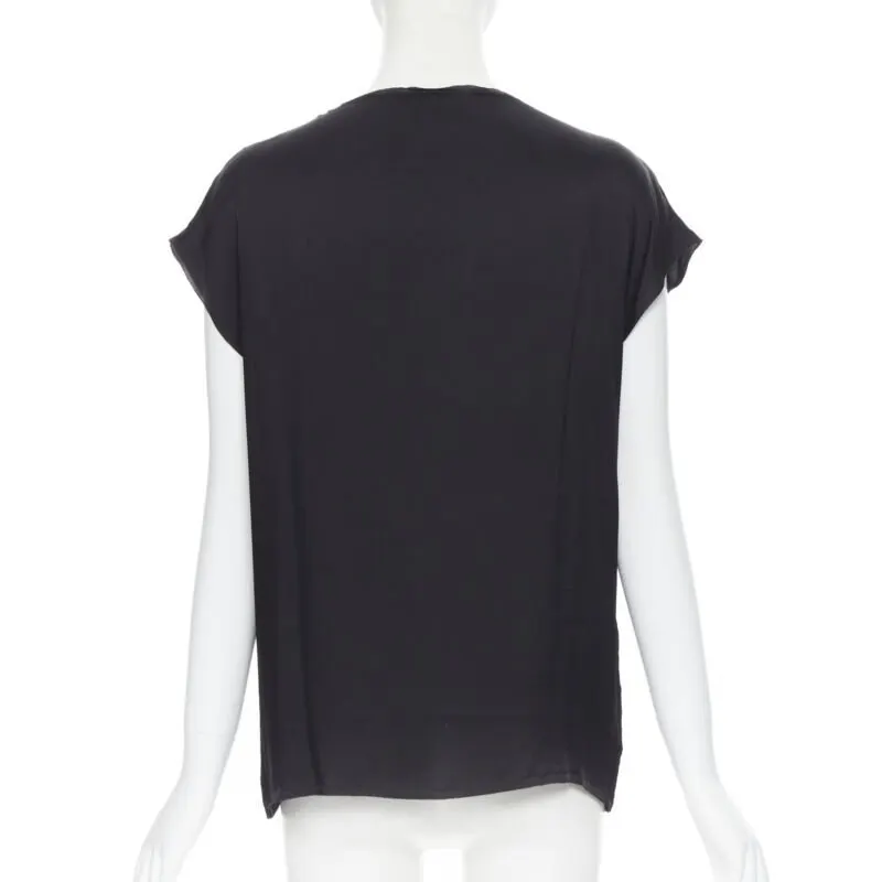 Lanvin Lurex Cut Out Top Black Silk Very good - Box View