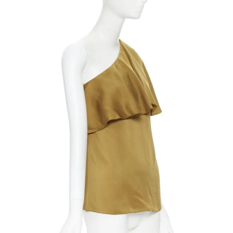 Lanvin Layered Evening Top Gold Viscose Never worn - Back View