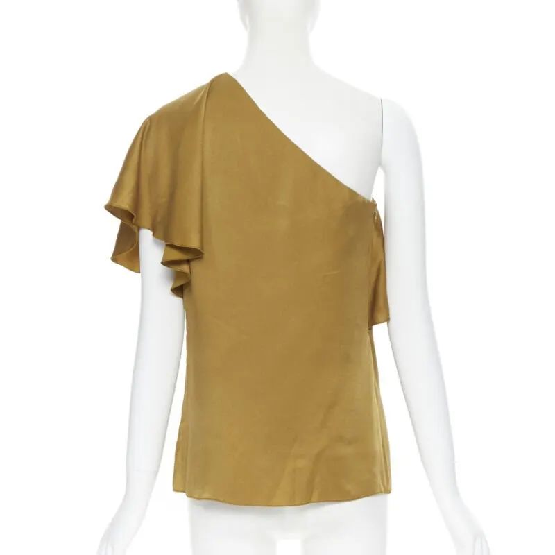 Lanvin Layered Evening Top Gold Viscose Never worn - Model View