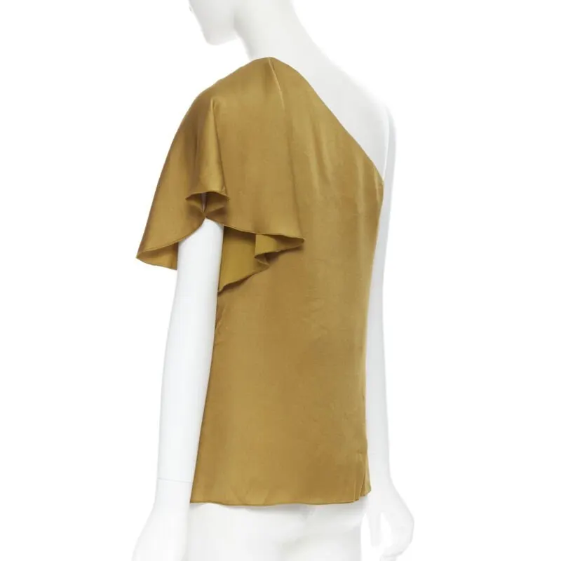 Lanvin Layered Evening Top Gold Viscose Never worn - Box View