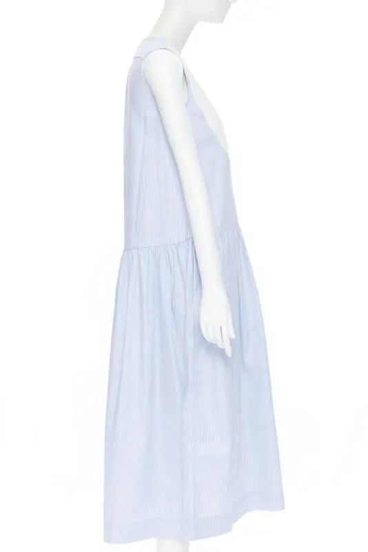 Palmer Harding Bib Summer Dress Blue Cotton Very good - Box View
