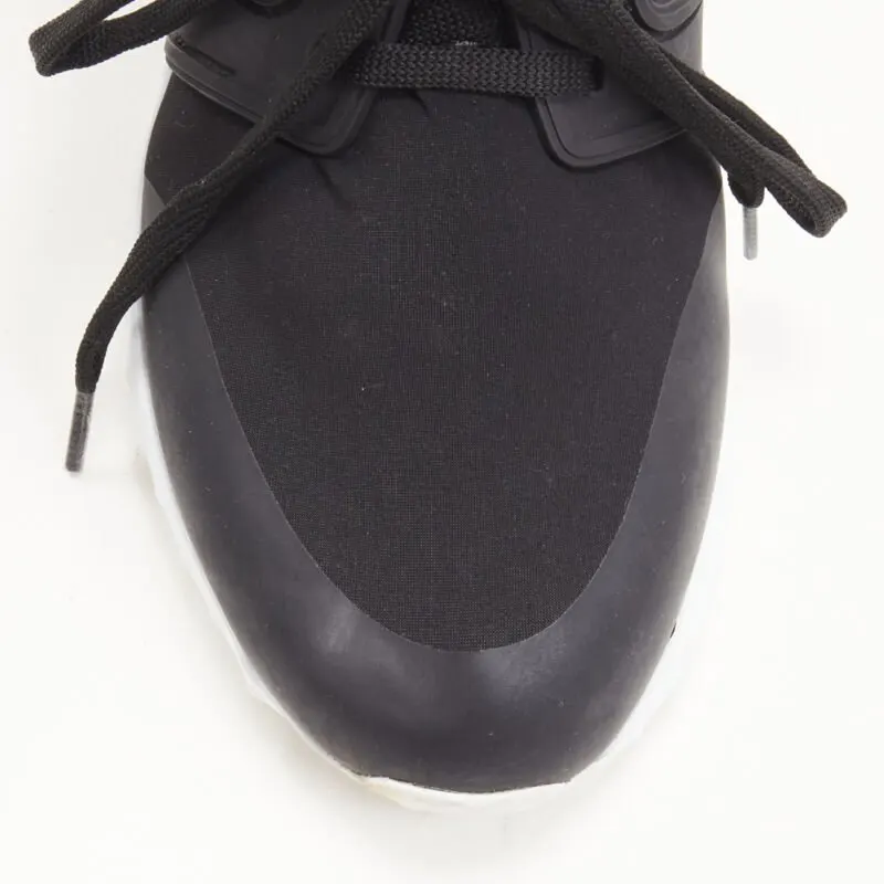 Moncler Metallic Heel Sneakers Black Rubber Good - Box View