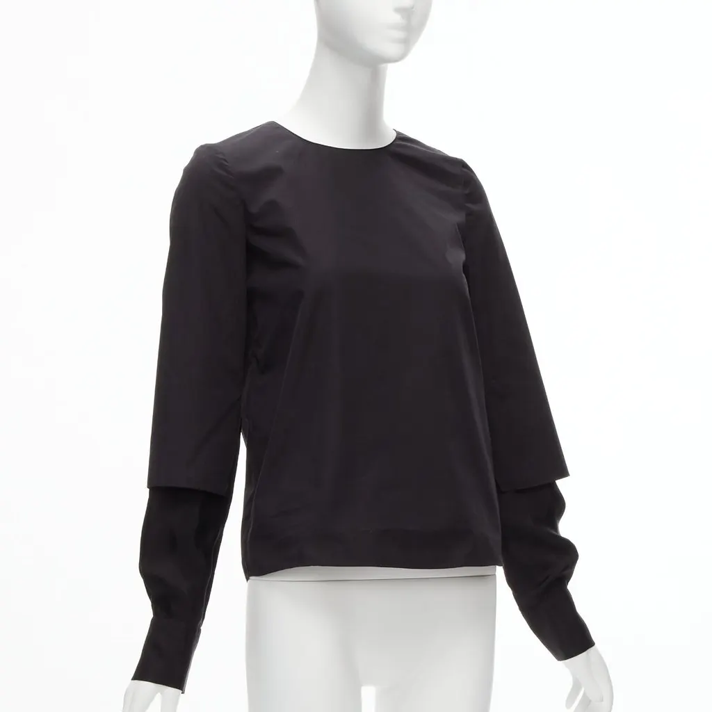 Marni Layered Sleeve Blouse Black Cotton Never worn, with tag - Inside View