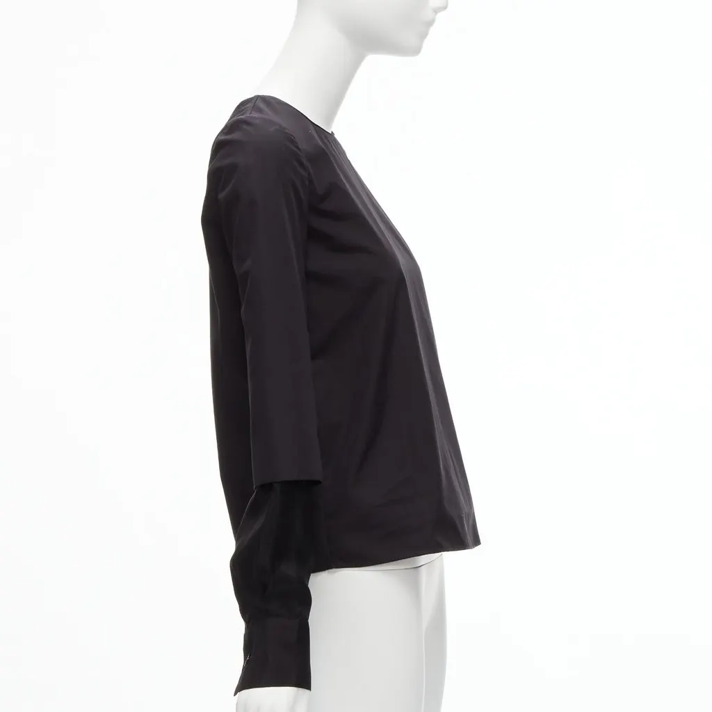 Marni Layered Sleeve Blouse Black Cotton Never worn, with tag - Model View