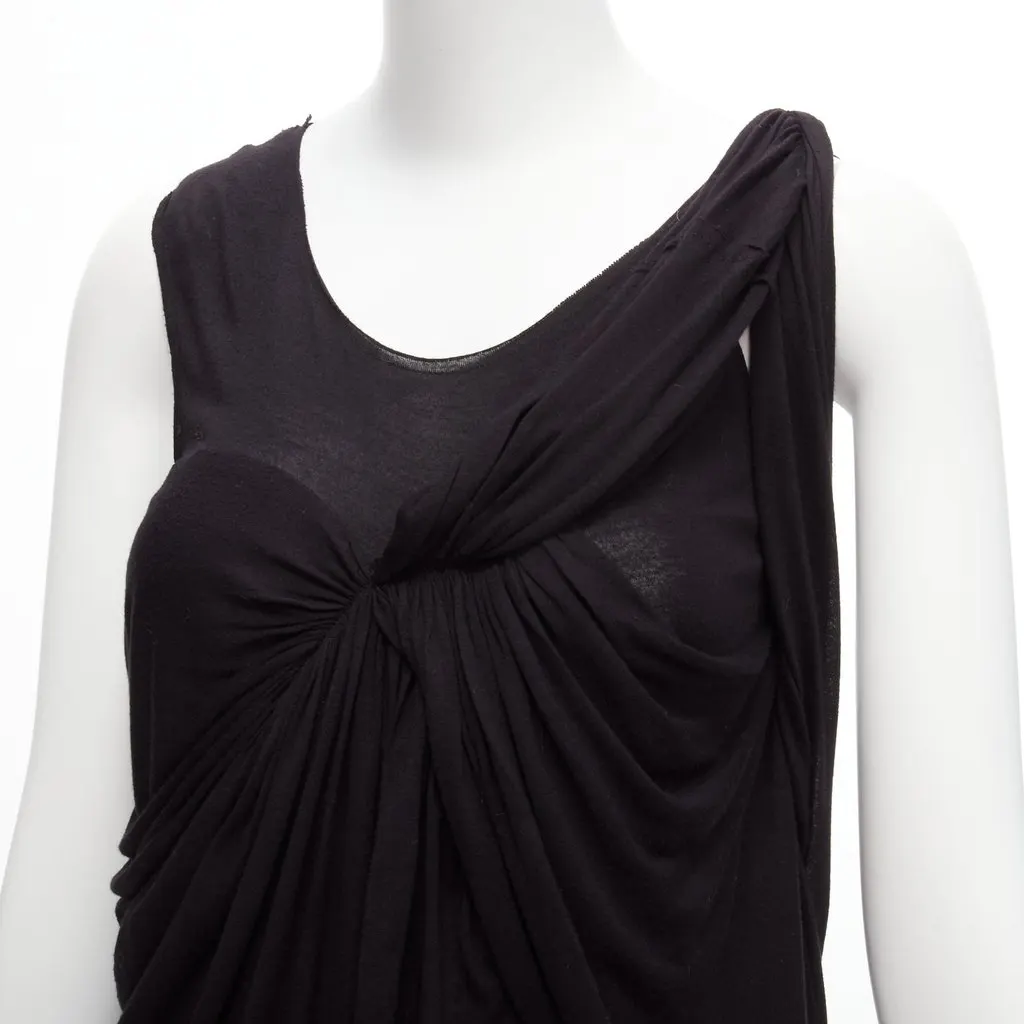 Lanvin Draped Scoop Tank Black Viscose Never worn - Back View