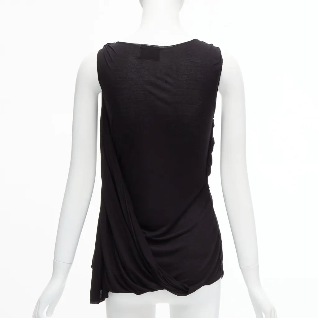 Lanvin Draped Scoop Tank Black Viscose Never worn - Box View