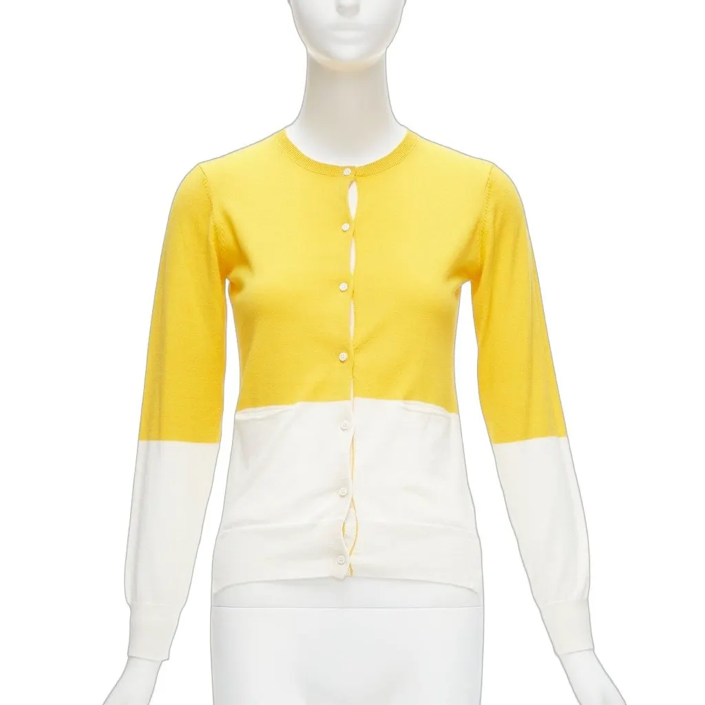Stella McCartney Colorblock Pocket Cardigan Yellow Cotton Never worn - Front View