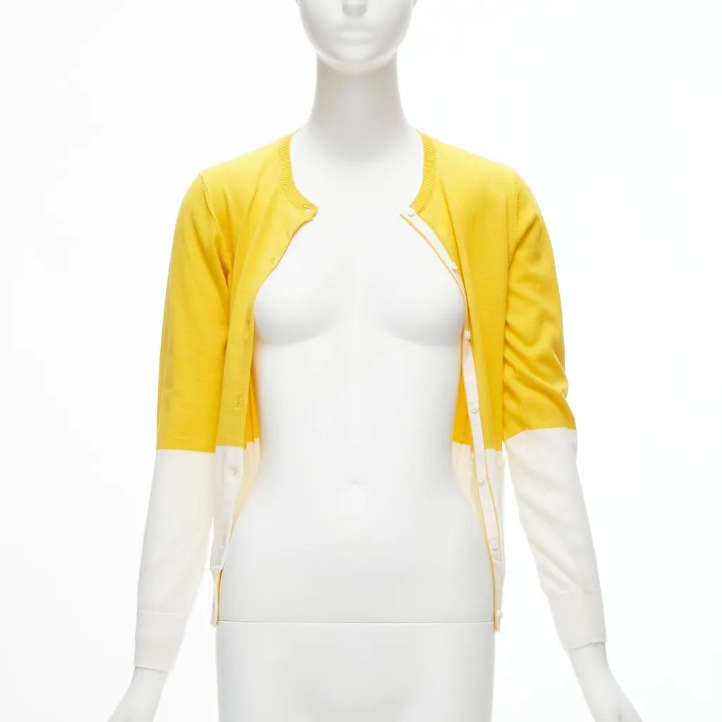 Stella McCartney Colorblock Pocket Cardigan Yellow Cotton Never worn - Inside View