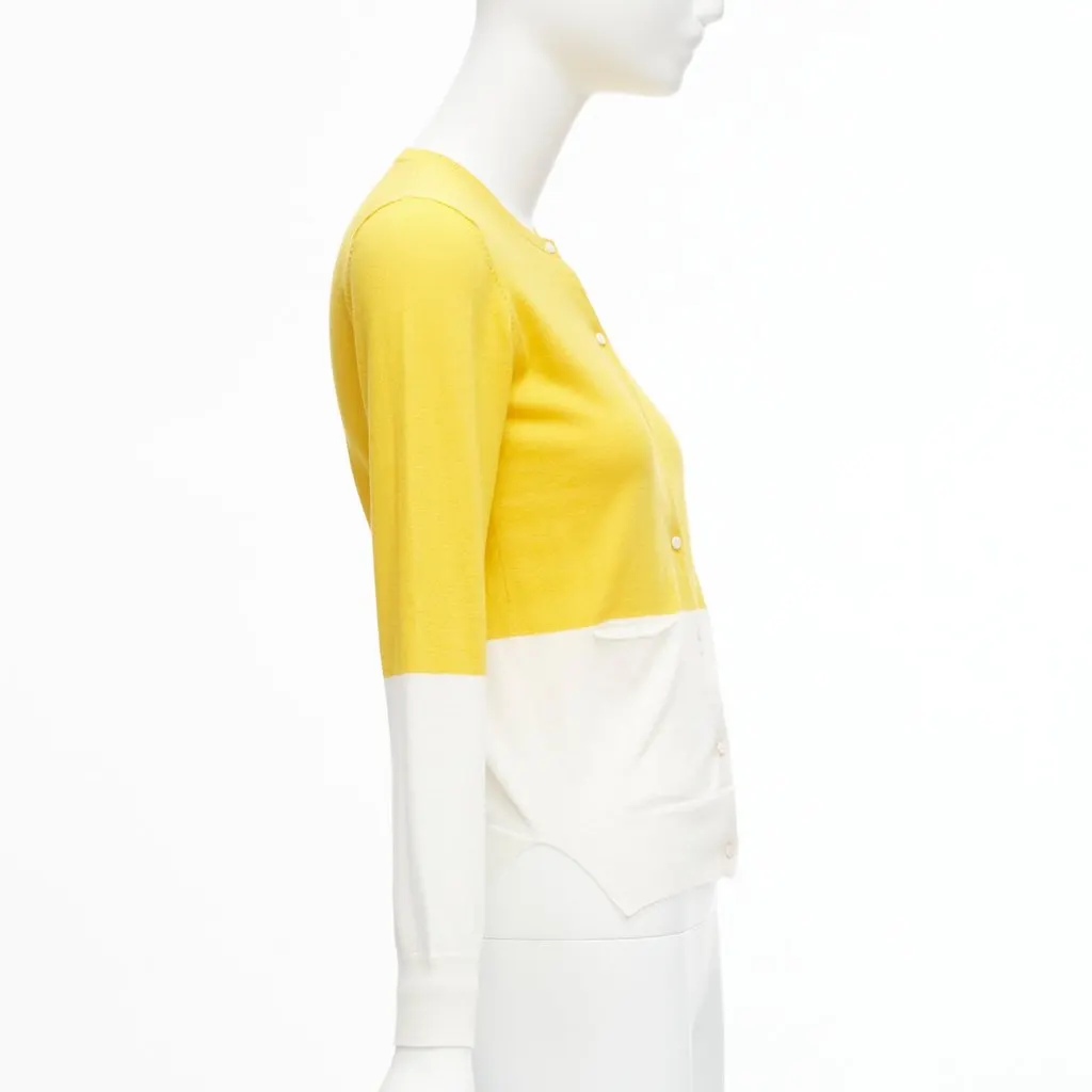 Stella McCartney Colorblock Pocket Cardigan Yellow Cotton Never worn - Box View