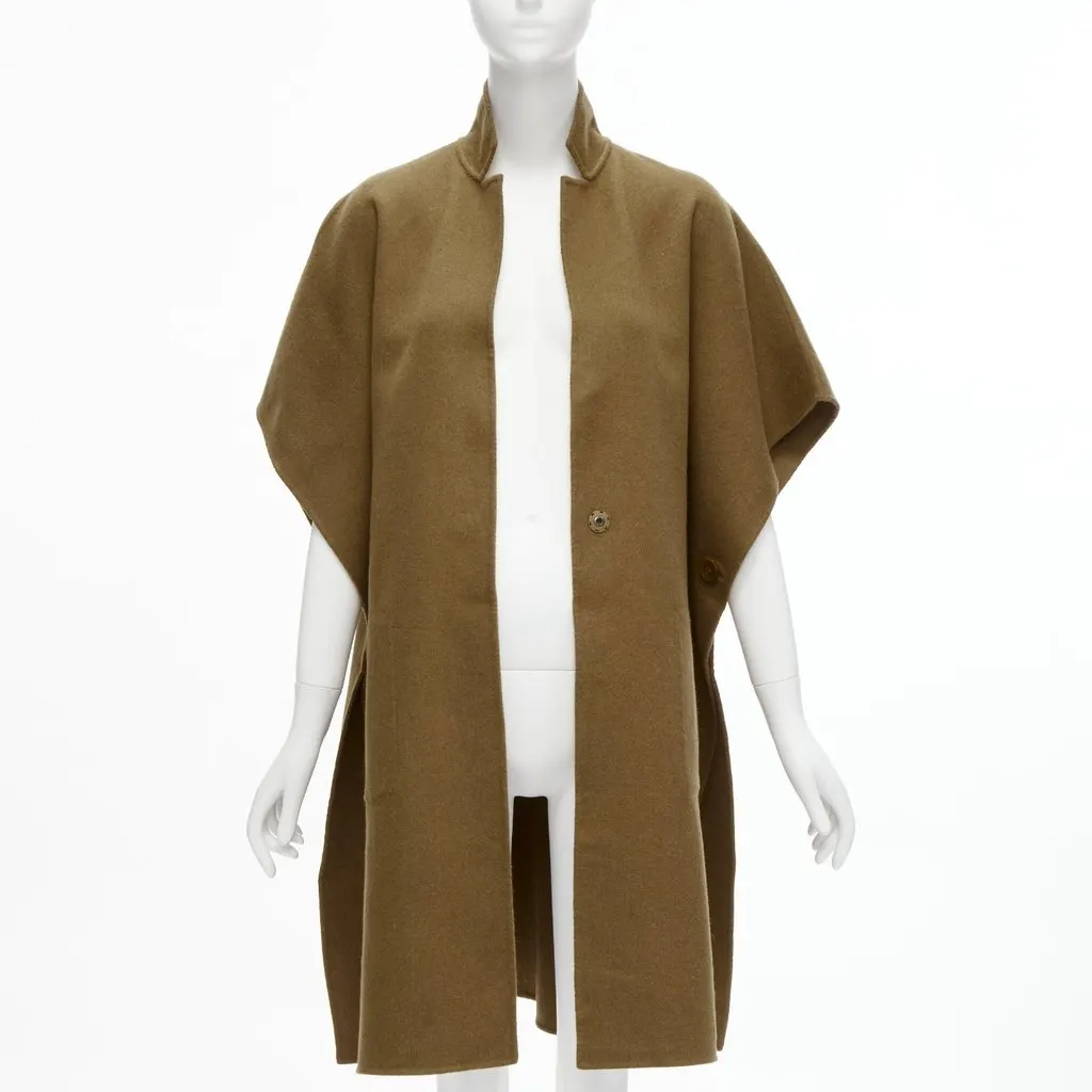 Tibi Brown High Collar Coat
