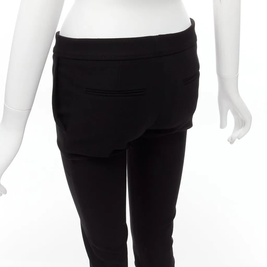 Stella McCartney Cropped Skinny Pants Black Wool Never worn - Back View